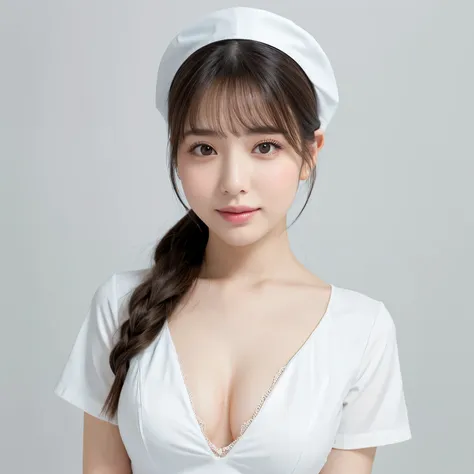 (highest quality、table top、8k、best image quality、award-winning work)、1 beautiful nurse、(solo:1.3)、straight medium hair、perfect b...