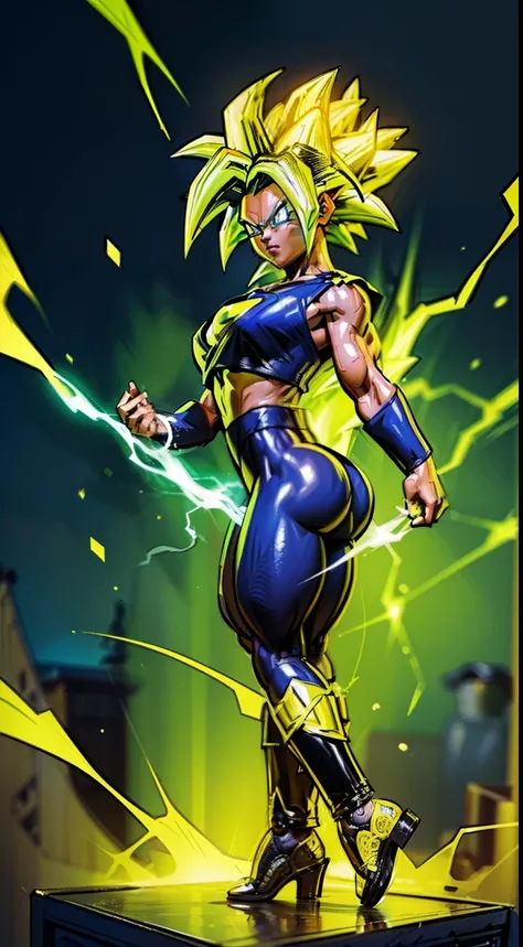 8k full body view 1woman, ((woman has no face, ((body made of glowing energy:1.4)) (no face:1.5), silver skin, (silver skin:1.5), (big hair woman:1.4), ((super saiyan 3 hair:1.4)) ((stands confident)), ((front view)), highly detailed, ((large ass:1.2)), ((...