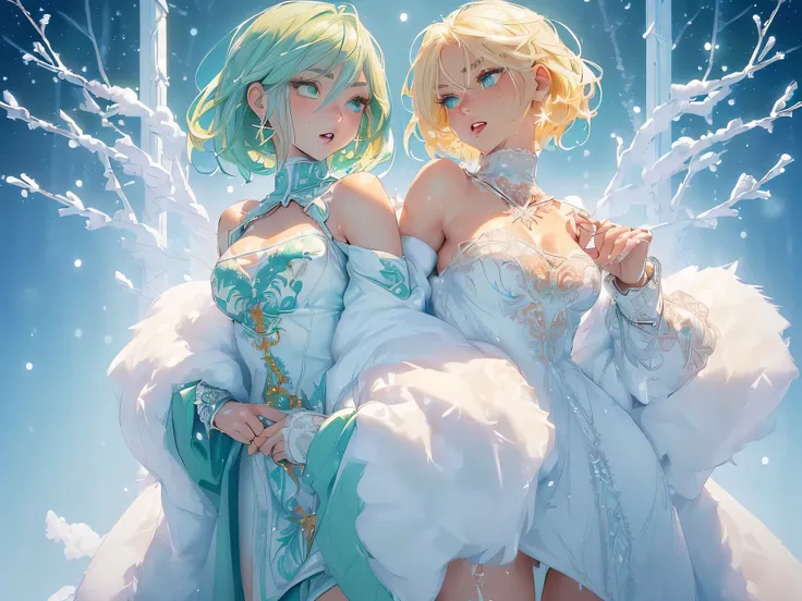 cute elf,((anime elf with extremely cute and beautiful blond hair)),((((blond hair:1.35,undercut blond hair,short hair,colored inner hair,ear breathing)))),(((green_eyes:1.3))),intricate eyes,beautiful detailed eyes,symmetrical eyes,big eyes:1.5,enchanting...