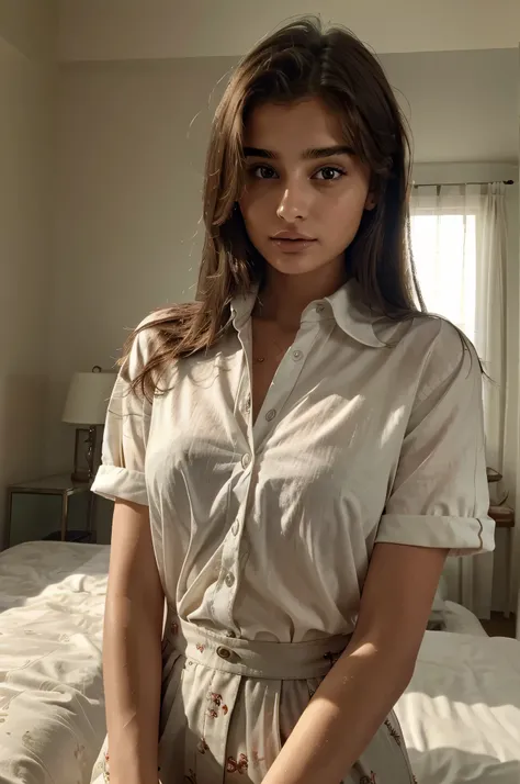 a perfectly well-lit lifestyle photograph of taylor hill lookalike, wearing stylish gucci shirt, ash color hair, clear faces, masterpiece, high quality, shot on iphone, posted on instagram,
