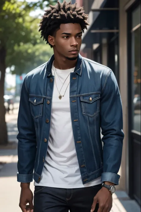 African American Male Age: In his early twenties.Build: Lean and wiry, with a subtle strength borne from navigating the streets of Washington DC.Height: Average height, standing around 59" tall.Complexion: Deep, rich brown skin, a reflection of his African...