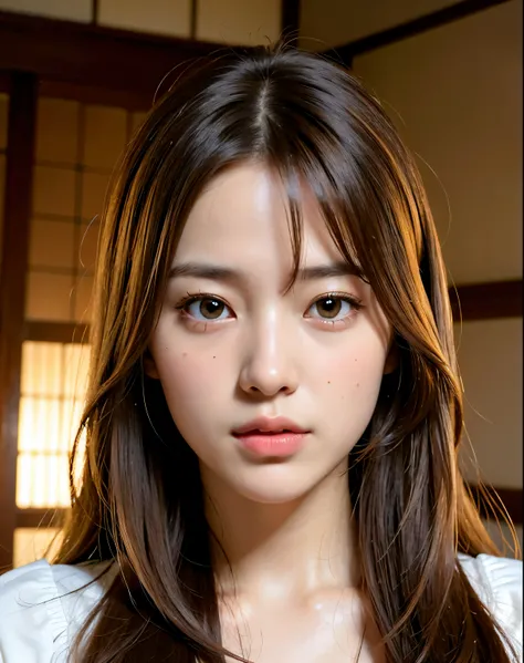 highest quality, face focus, soft light, ultra high resolution, (realistic:1.4), RAW photo,look ahead、
1 Japanese girl, alone, cute, (pupil, There&#39;s a light in my eyes),  detailed beautiful face, (),(High resolution details of human skin texture),
(lon...