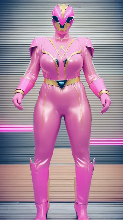 (8k、ultra high resolution、highest quality、masterpiece、realistic、ultra high resolution)、(((must be female、power rangers in shiny ...