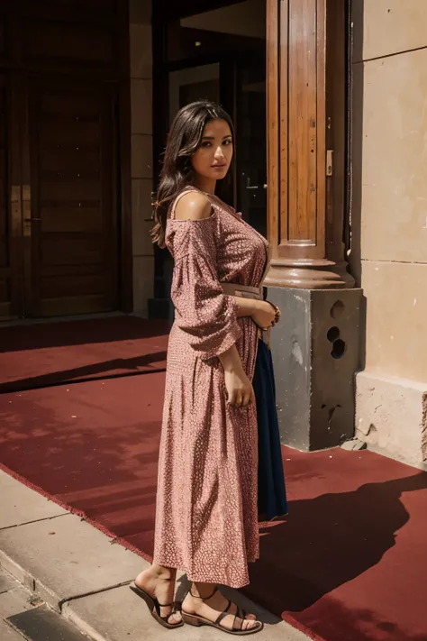 with moroccan dress