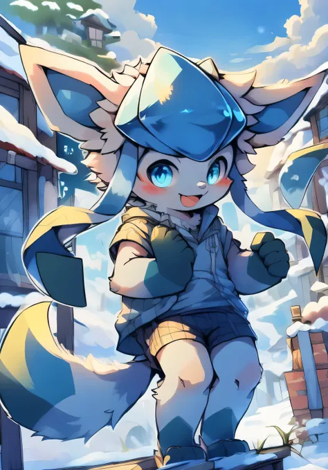 masterpiece, high quality, number (artwork),(fluffy fur,Character focus:1.1), Ace Ibrahimovic,glacier,whole body, Shota,little boy,proud young man,Bright Eyes,panoramic,Character focus.(Detailed background:0.7),alone,hairy的 male ,male focus,Hana Charcoal,e...