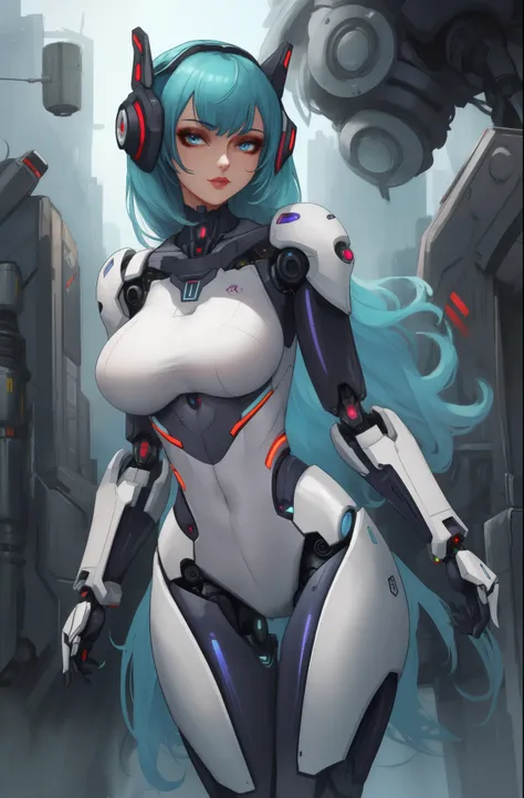 gorgeous female robot, gynoid, mechanical