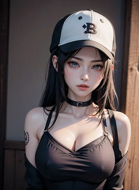 sfw, there is a woman with tattoos and a baseball cap on, anime style 4 k, badass anime 8k, anime style. 8k, 4k anime wallpaper, anime art wallpaper 8k, anime wallpaper 4k, anime wallpaper 4k, 8k high quality detailed art, anime art wallpaper 4k, anime art...