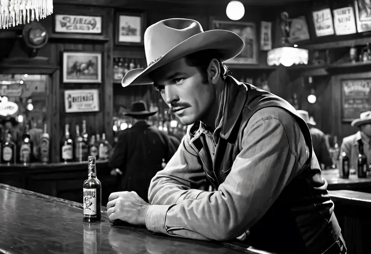 cowboy，inside the bar，30&#39;west，movie，nostalgia，