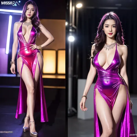 ((realistic)),(realistic shadow),((realistic skin texture)),(asian Chinese beautiful face),((Chinese sexy face)),((Chinese very sexy model)),((masterpiece)), (detailed), perfect face,(big boob),(very exotic sling high Cut dress),((big booty)),((very sexy p...