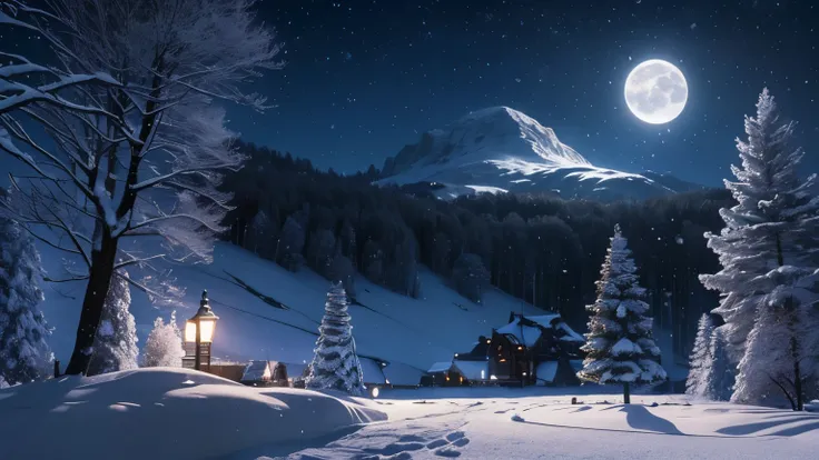 fairy sleepysterious snow scene、fantasy((夜のsnow scene))、moonlight, night scenery、beautiful snow scene, winter scenery fantasy, snow scene background, snow scene, snow scene, snow winter, snowy winter scene, winter setting, snowy winter, mystic winter lands...