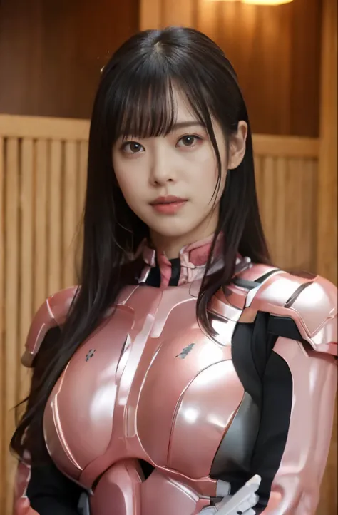 pink power range lemele、realistic, shiny dark pink and white suit、power rangers bodysuit、professional photos、don&#39;don&#39;t e...