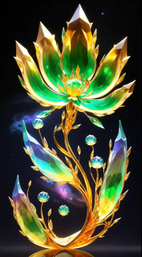 Gold inlaid jade的山脉，Gold inlaid jade的大山、Gold inlaid jade的河流，Gold inlaid jade，3D,rainbow colors. The melting beauty of the universe. Surrealism in Nebula Reflections. glass texture，Translucent，crystal，texture of jade