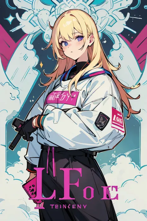 cyberpunk characters idol cute hot stylish blond hair Pastel Violet eyes