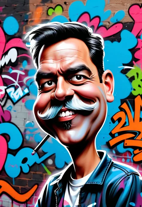 (Graffiti caricatures:1.5),Mobile phone poster,whole picture, High resolution and high contrast,simple,