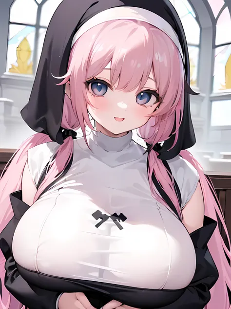 masterpiece,highest quality,(Super detailed),masterpiece,written boundary depth,perfect sentence, Detailed CG,Super detailed,(highly detailed eyes,very cute face,highly detailed face:1.3),beautiful anime girl,(solo girl:1.9),(super huge breasts:1.9),(pink ...