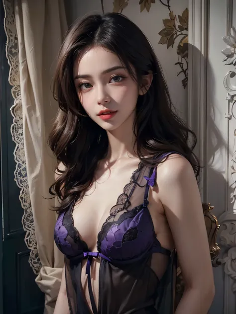 (best quality color photo of a mysterious beautiful woman in luxury lingerie , haute couture fashion shoot, Advertising photo for luxury lingerie brand,:1.3),(An extremely delicate and beautiful work:1.2), (best quality, masterpiece, ultra detailed, ultra ...