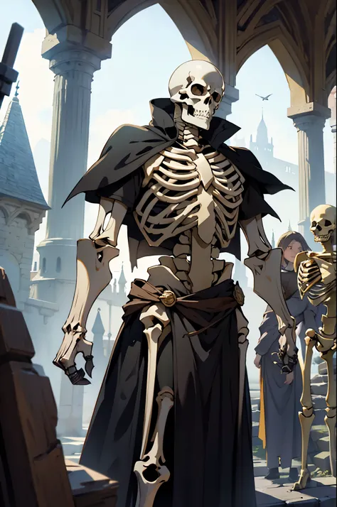 dnd, fantasy, middle Ages, A skeleton, full length