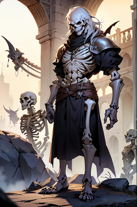 dnd, fantasy, middle Ages, A skeleton, full length