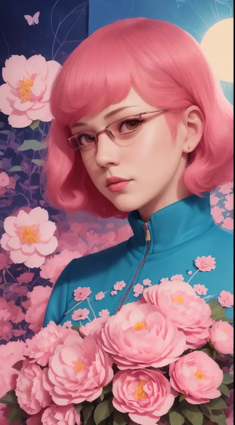 caricatured, cyberpunk rebecca sugar, satoshi kon and miyazaki complex manga art, ghibli studio, street fashion, oil portrait on...