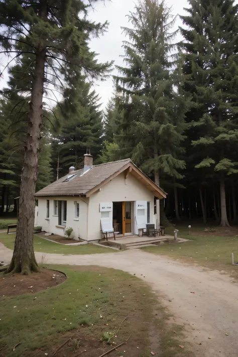 maison contemporaine bretonne au milieu dune forêt de chêne