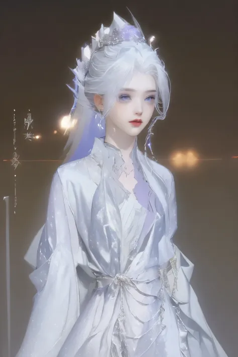 (best quality,masterpiece:1.2),ultra high resolution,realistically,front lighting,intricate details,Exquisite details and textures,(1 girl),solo,upper part of body,Purple Hanfu,好漂亮的big eyes,purple dress,Petal decoration,beautiful face,facing the audience,r...