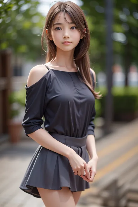 best quality, focus, soft light, (blouse), (((front, young face))), (depth of field), ultra high resolution, (realistic: 1.4), r...