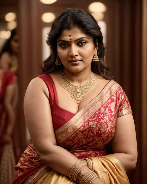 looks like indian actress khushboo sundar, actress khusbu sundar, mallu, mallu aunty, desi aunty, full figured mature beauty, at...