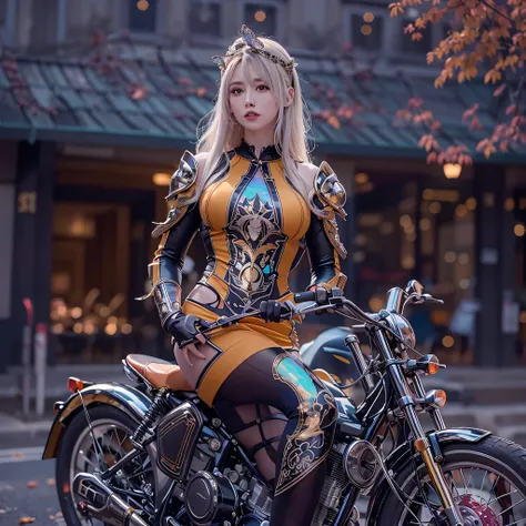 Masterpiece Masterpiece Epic Girl Sunlight Hero Suit Marvel Costume Harley_davidson beholder ultra_Realist Saturation Meticulously Complex Ultra Pro Photorealistic Optimum Ultra_expensive_quality、Accurate Ultra_expensive_super detailed_expensive-resolution...