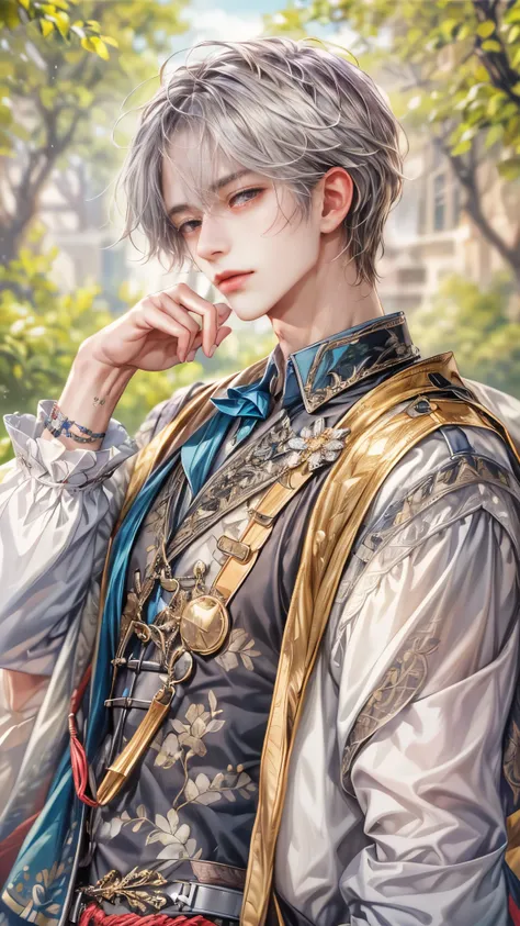 (absurdres, highres, ultra detailed, hdr), masterpiece, intricate, best quality, portrait of a character from ikemen shoujo mang...