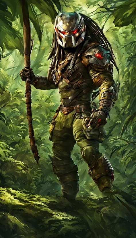 (((jungle background)))､(masterpiece, 最high quality, high quality, high resolution), predator､