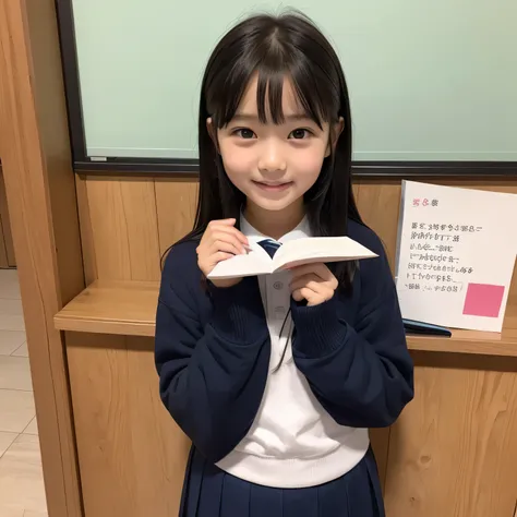 realistic pictures、Highest品質、ultra high resolution、Professional specifications、((とてもロリなprimary school studentの姉妹が手紙を差し出す))、(((Hold the letter with both hands)))、school classroom、sailor suit、belly button、short skirt、primary school student、lolicon、Highest、10...