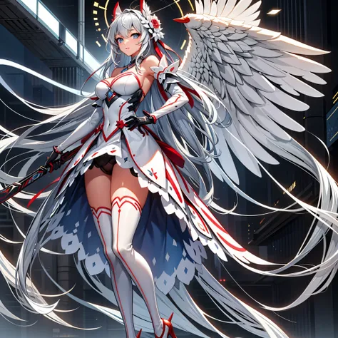 Cute adult girl standing ,girl focus, [Full body armor], ((Plain gray background)),  pokerface, upright immovable, (1girl in:1.3), Bangs,a necklace ,facing front,  （Snow White armor), Super Detail, Crystal Silver Eyes,slender, masterful technique, Long hai...