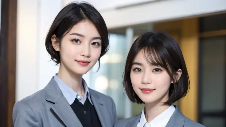 168
Shorthair, a 20 yo woman, gentle smile, working suit
