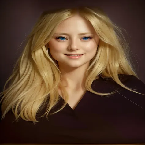 blue eyes、Beautiful blonde woman with long blond hairBeautiful blonde girl,  一个漂亮的blonde, beautiful blonde and charming features, blonde, 长长的金发和blue eyes, incredibly beautiful, long blond hair and big eyes, Gorgeous，Smiling。high chest