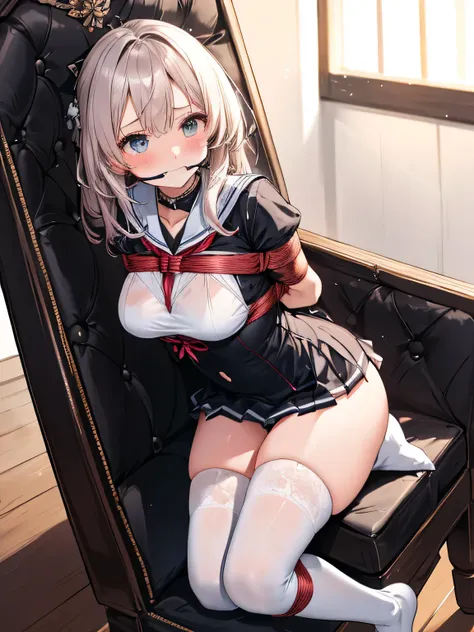 highest quality、High resolution、detailed background、beautiful and detailed face、beautiful and smooth skin、skin texture、professional lighting、Beautiful teenage girl、(huge breasts:1.2)、sexy sailor suit or uniform、Pleated mini skirt with tartan plaid pattern、...