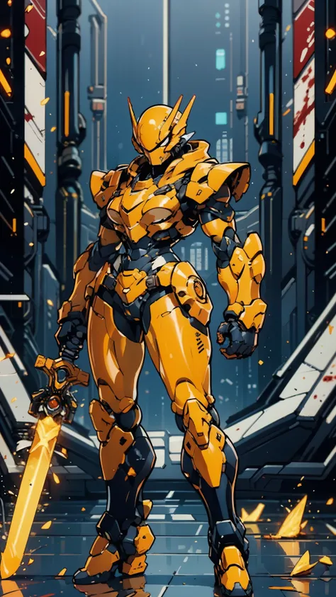 A woman adorned in fantasy-style full-body armor, a crown-concept fully enclosed helmet that unveils only her eyes, a composite layered chest plate, fully encompassing shoulder and hand guards, a lightweight waist armor, form-fitting shin guards, the overa...