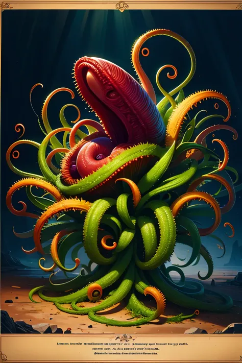 (masterpiece:1.4, best quality:1.2), roper, plant tentacles, tips of the tentacles function as male reproductive organs, tips of...