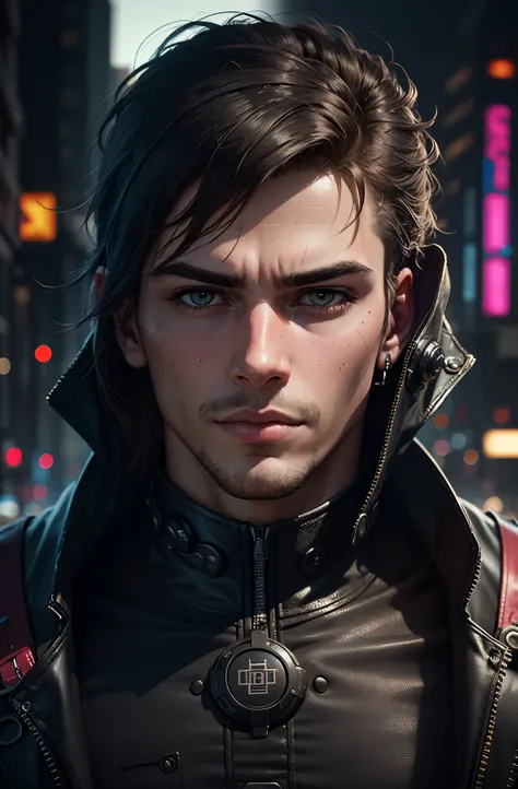 change background cyberpunk handsome boy,realistic face,8k,ultra realistic 