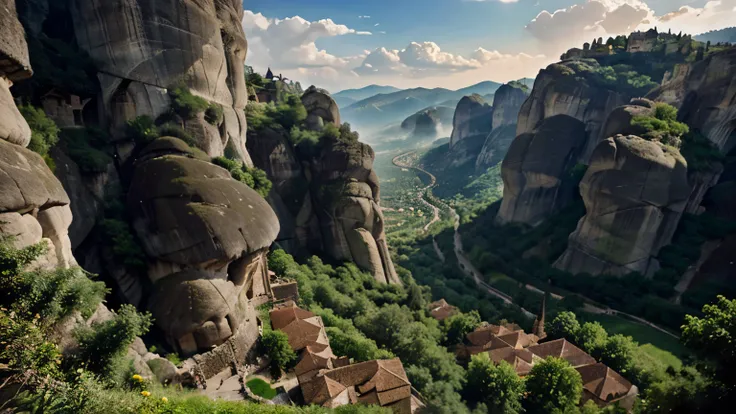 Meteora Monasteries, Thessaly, Greece
,ultra,realistic,photorealistic