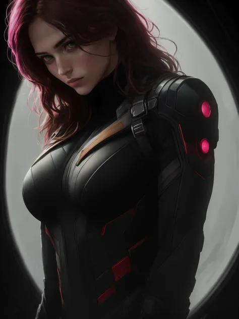 (dark shot: 1.1), epic reality, black widow (Sexy) From Marvel, Gradient yellow, Black, Brown and magenta color scheme, grunge aesthetic!!! Graffiti tag wall background, Artwork by Greg Rutkowski and artgerm, soft ish light, Adobe lighthouse, darkroom, hig...