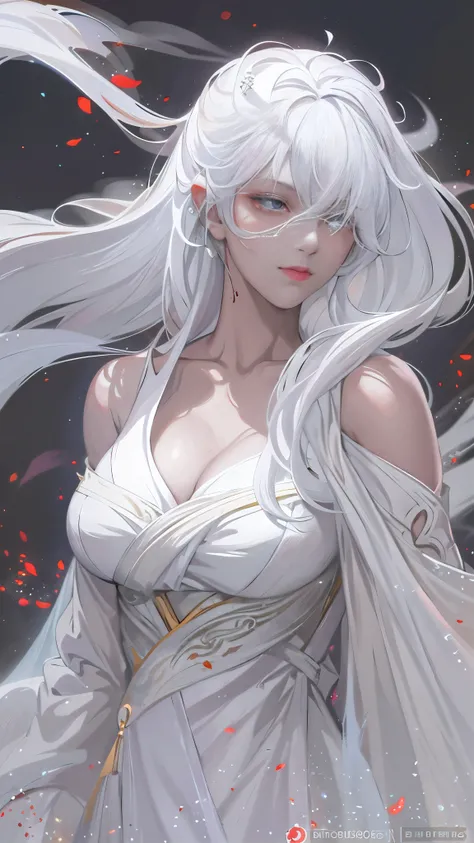 a white hair、Close-up of woman wearing white mask, beautiful figure painting, guweiz, Gurwitz style artwork, White-haired God, author：Yang Jie, Epic and beautiful character art, Stunning character art, author：Fan Qi, by Wuzhun Shifan, guweiz on pixiv artst...