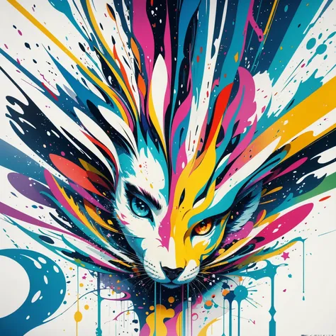 (masterpiece, best quality:1.2), Graffiti漫画，Graffiti, wall, full image, High resolution and high contrast,simple,knight，alone，Abstract surreal colors, popular geometric surrealism, rainbow colored dreams