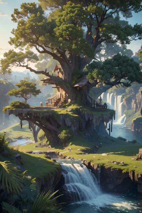 (((Masterpiece))), best quality, ultra-detailed CG unity 8k wallpaper, treehouse