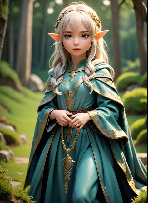 (detailed face, detailed eyes, clear skin, clear eyes), lotr, fantasy, elf, female, full body, looking at viewer, portrait, phot...