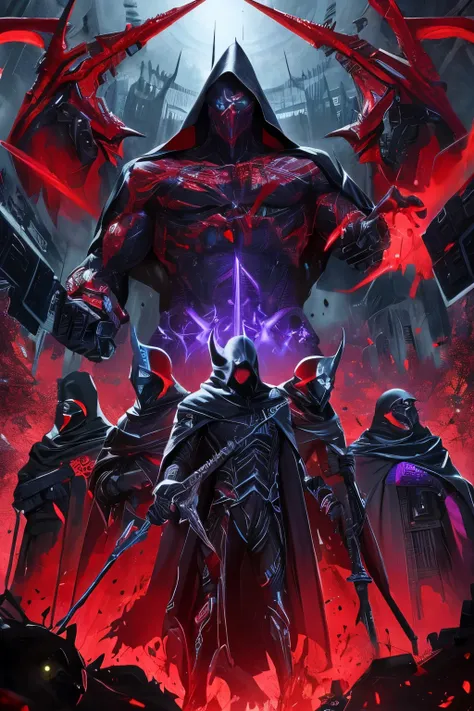 Amidst the chaotic backdrop of an unchecked criminal underworld expansion, dark forces concealed in shadows manipulate and orchestrate intricate webs of power and control. Clad in sleek suits or hooded attire, these figures mastermind covert deals and alli...