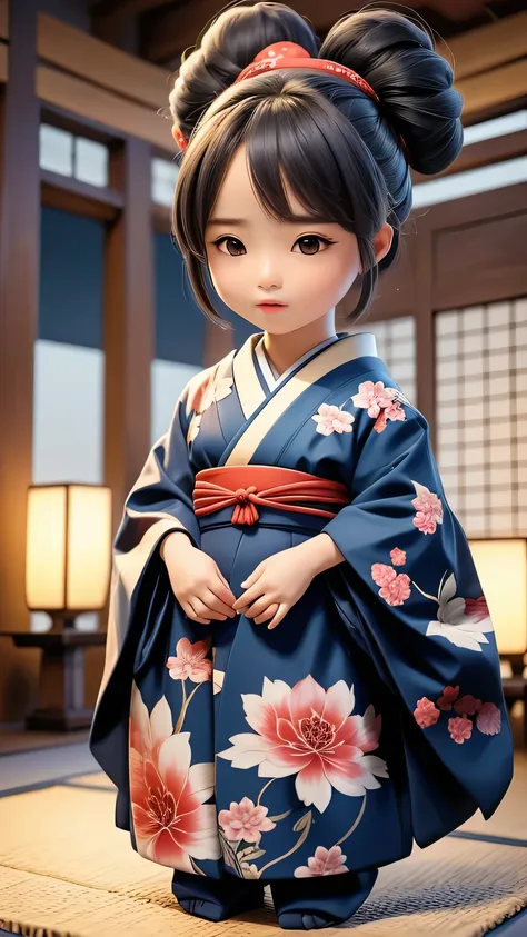 (8k, best quality, masterpiece, ultra high definition: 1.2),kimono,japanese room,hakama,fullbody