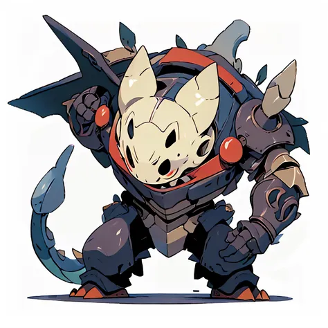 best_quality,full_body, chibi monster, dragon knight