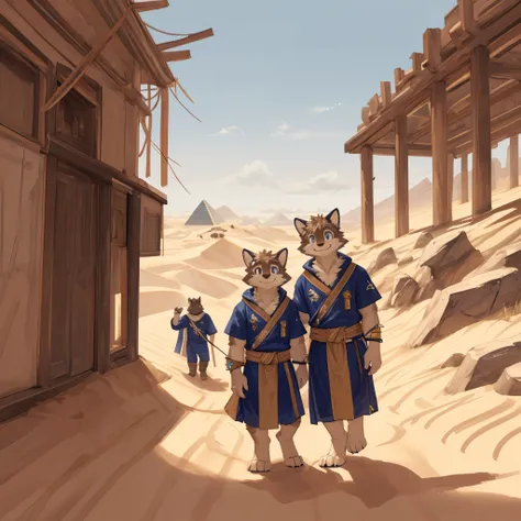 top quality, best quality, High-quality illustrations, masterpiece, super high resolution, detailed background, detailed background, desert, sand dunes, pyramid, Traditional costumes, group shot:0.2, 6+boys, 6+girls, Happy, joyful, absurdres(highly detaile...