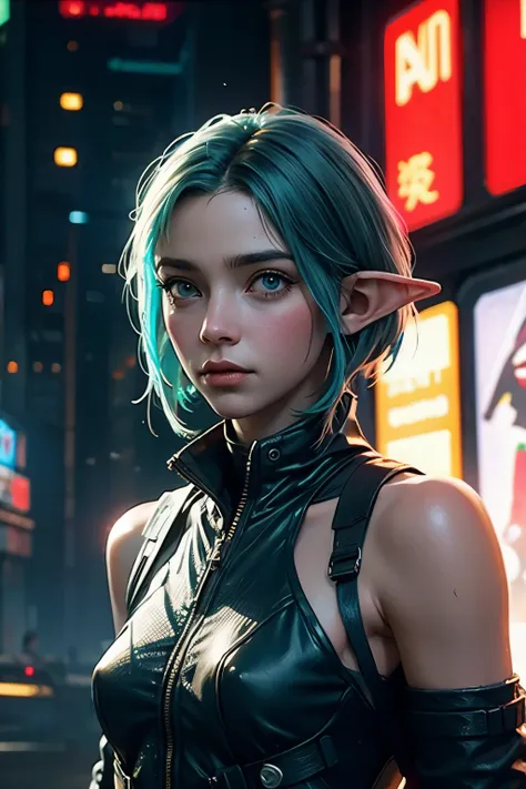 cyberpunk elf netrunner