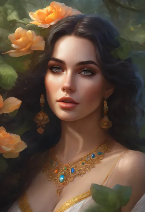 lisa frank art color, cuerpo completo, full body, senos grandes, nalgas grandes, mujer, multicolored long hair, multicolored aurora, art face by tom bagshaw, emile vernon style, fullbody dynamic movement pose, beautiful woman with long hair, gold jewellery...